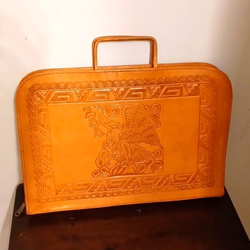 PYMSA Mexico Leather Portfolio Briefcase - Picture 13 of 13